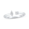 Thumbnail Image 1 of Marquise & Round-Cut Lab-Grown Diamond Deconstructed Ring 1/5 ct tw 10K White Gold