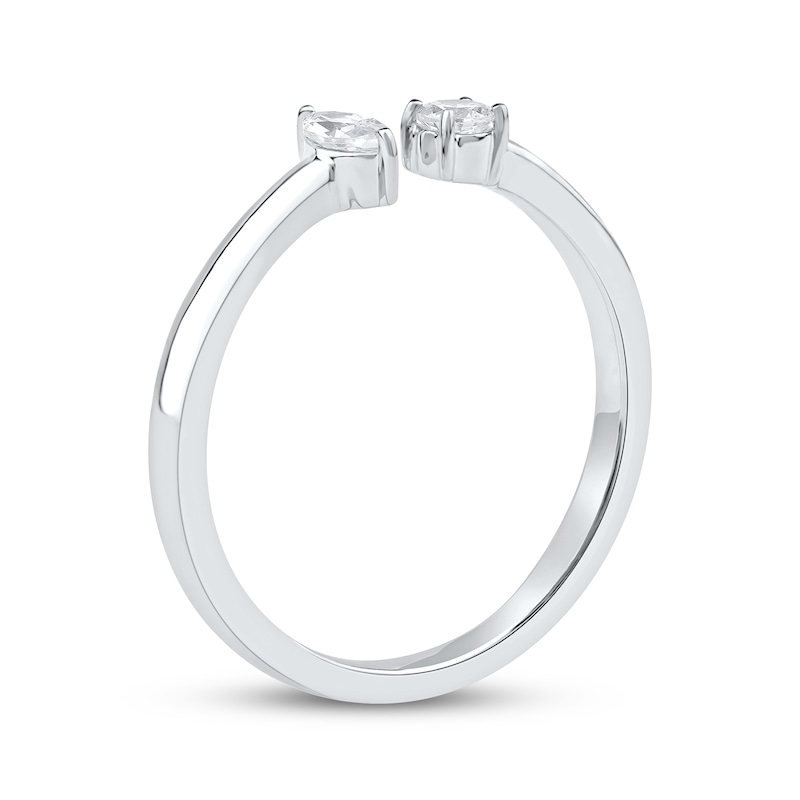 Main Image 2 of Marquise & Round-Cut Lab-Grown Diamond Deconstructed Ring 1/5 ct tw 10K White Gold