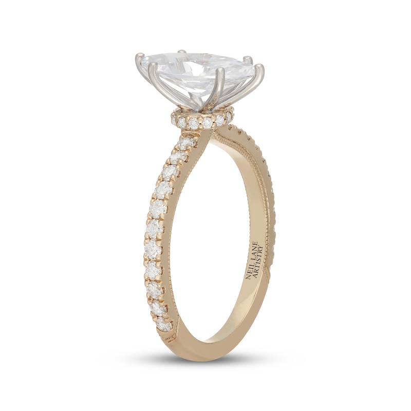 Main Image 2 of Neil Lane Artistry Marquise-Cut Lab-Grown Diamond Hidden Halo Engagement Ring 2-5/8 ct tw 14K Yellow Gold