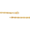 Thumbnail Image 2 of 4.5mm Glitter Rope Chain Necklace Solid 10K Yellow Gold 22&quot;