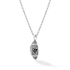 Thumbnail Image 3 of True Fans Carolina Panthers 1/20 CT. T.W. Diamond Vertical Football Necklace in Sterling Silver