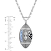 Thumbnail Image 4 of True Fans Carolina Panthers 1/20 CT. T.W. Diamond Vertical Football Necklace in Sterling Silver