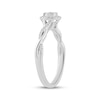 Thumbnail Image 2 of Multi-Diamond Halo Twist Promise Ring 1/5 ct tw Sterling Silver