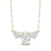 Thumbnail Image 1 of Memories Moments Magic Oval-Cut & Pear-Shaped Lab-Grown Diamond Three-Stone Necklace 3/4 ct tw 14K Yellow Gold 18"