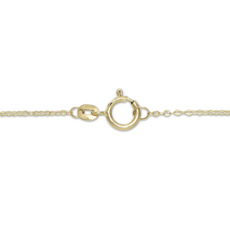 Main Image 3 of Flower Outline Necklace 10K Yellow Gold 18"