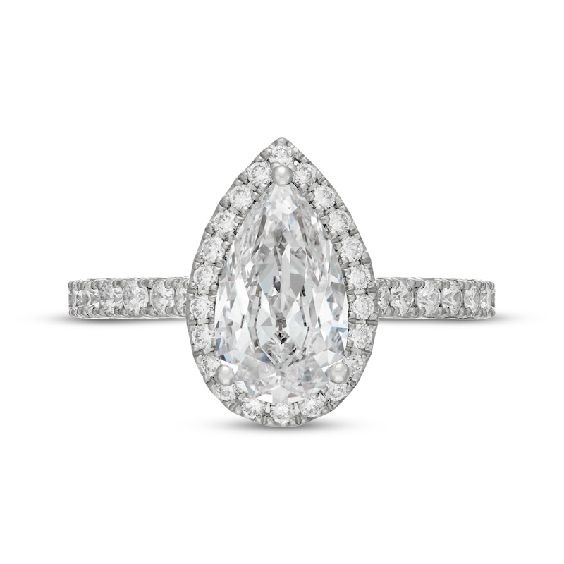 Main Image 3 of Neil Lane Artistry Heritage Pear-Shaped Lab-Grown Diamond Engagement Ring 2-3/4 ct tw Platinum