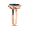 Thumbnail Image 2 of Le Vian Marquise-Cut Blue Topaz Ring 1/3 ct tw Diamonds 14K Strawberry Gold
