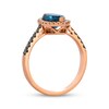 Thumbnail Image 3 of Le Vian Marquise-Cut Blue Topaz Ring 1/3 ct tw Diamonds 14K Strawberry Gold