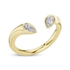 Thumbnail Image 2 of STUDIO BY KAY Pear-Shaped Lab- Grown Diamond Deconstructed Ring 1/5 ct tw 24K Yellow Gold Vermeil Sterling Silver