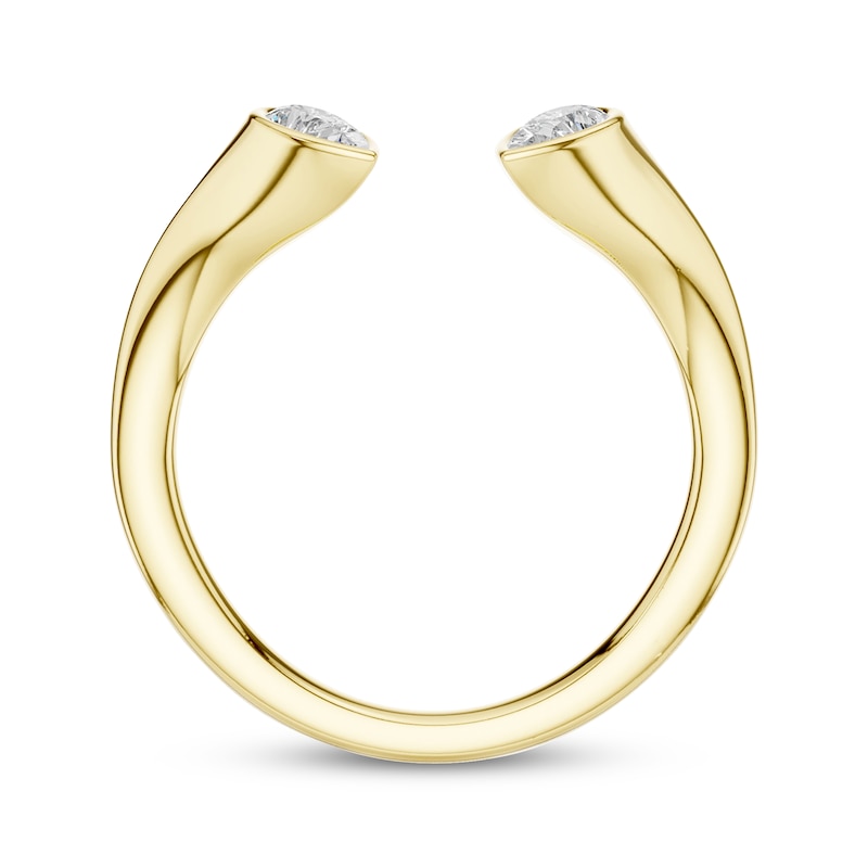 Main Image 4 of STUDIO BY KAY Pear-Shaped Lab- Grown Diamond Deconstructed Ring 1/5 ct tw 24K Yellow Gold Vermeil Sterling Silver