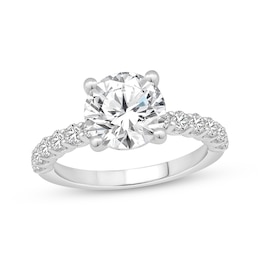 Now + Forever Lab-Grown Diamonds Round-Cut Engagement Ring 3 ct tw Platinum