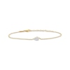 Thumbnail Image 1 of STUDIO BY KAY Pear-Shaped Lab-Grown Diamond Solitaire Bracelet 1/2 ct tw 24K Yellow Gold Vermeil Sterling Silver 7.5" (F/SI2)