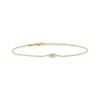 Thumbnail Image 1 of STUDIO BY KAY Marquise-Cut Lab-Grown Diamond Solitaire Bracelet 1/2 ct tw 24K Yellow Gold Vermeil Sterling Silver 7.5" (F/SI2)