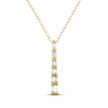 Thumbnail Image 1 of STUDIO BY KAY Baguette-Cut Lab-Grown Diamond Tapered Bar Necklace 1/4 ct tw 24K Yellow Gold Vermeil Sterling Silver 18"