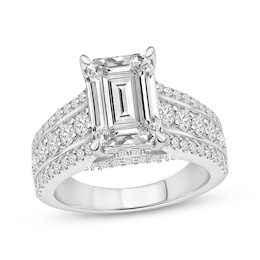 Lab-Grown Diamonds Emerald-Cut Engagement Ring 5 ct tw 14K White Gold