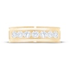 Thumbnail Image 3 of Men's Diamond Seven-Stone Wedding Band 1 ct tw 10K Yellow Gold