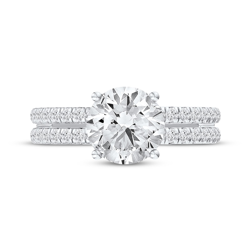 Main Image 4 of Now + Forever Lab-Grown Diamonds Round-Cut Hidden Halo Engagement Ring 2-1/2 ct tw 14K White Gold
