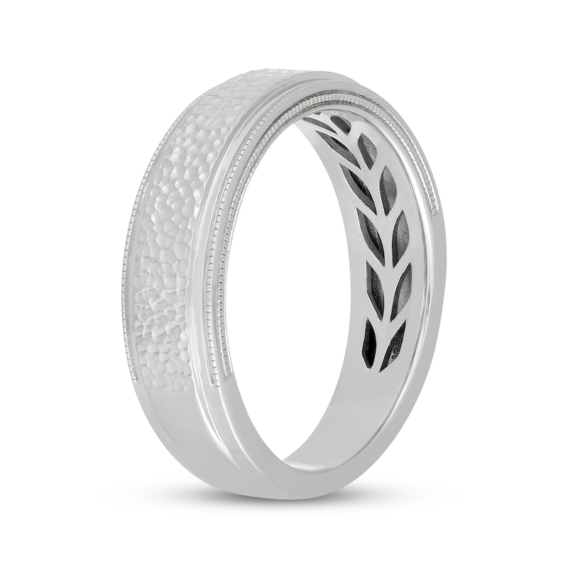 Main Image 2 of Neil Lane Men's Hammered Milgrain Wedding Band 14K White Gold