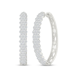 KAY Lab-Grown Diamonds Hoop Earrings 2 ct tw 10K White Gold