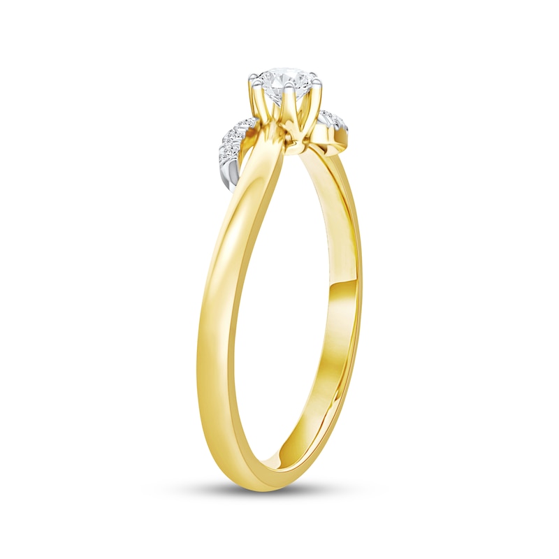 Main Image 2 of KAY Lab-Grown Diamond Swirl Promise Ring 1/5 ct tw 10K Yellow Gold