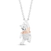 Thumbnail Image 1 of Disney Treasures Winnie the Pooh Diamond Necklace 1/20 ct tw Sterling Silver & 10K Rose Gold 18"