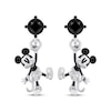 Thumbnail Image 2 of Disney Treasures Mickey Mouse Black Onyx & Diamond Dangle Earrings 1/20 ct tw Sterling Silver