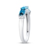 Thumbnail Image 2 of Le Vian Baguette-Cut Blue Topaz Ring Diamonds 14K Vanilla Gold