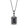 Thumbnail Image 1 of Disney Treasures The Nightmare Before Christmas Octagon-Cut Black Quartz & Diamond Accent Necklace Black Rhodium-Plated Sterling Silver 19"
