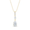 Thumbnail Image 1 of Monique Lhuillier Bliss Pear-Shaped Lab-Grown Diamond Drop Necklace 3/4 ct tw 24K Yellow Gold Vermeil Sterling Silver 18"