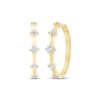 Thumbnail Image 1 of Milestones Lab-Grown Diamond Station Hoop Earrings 1/2 ct tw 10K Yellow Gold