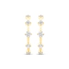 Thumbnail Image 2 of Milestones Lab-Grown Diamond Station Hoop Earrings 1/2 ct tw 10K Yellow Gold