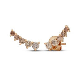 Neil Lane Desert Diamonds Climber Earrings 3/4 ct tw 10K Yellow Gold