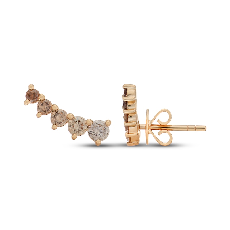 Main Image 3 of Neil Lane Desert Diamonds Climber Earrings 3/4 ct tw 10K Yellow Gold