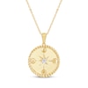 Thumbnail Image 1 of Bezel-Set Diamond Compass Necklace 1/20 ct tw 10K Yellow Gold 18"