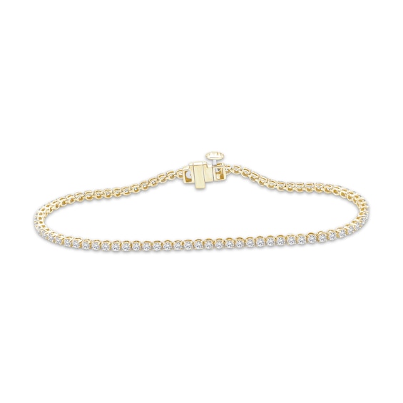 KAY Signature Collection Lab-Grown Diamond Tennis Bracelet 2 ct tw 10K Yellow Gold 7"