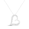 Thumbnail Image 1 of KAY Lab-Grown Diamonds Tilted Heart Necklace 1 ct tw 10K White Gold 18"