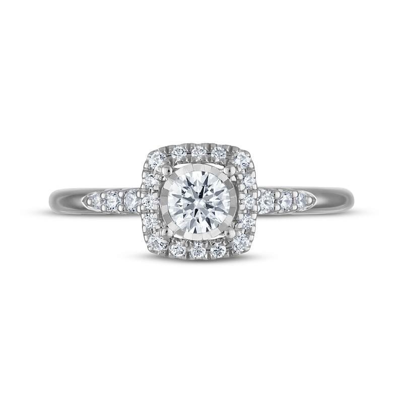 Main Image 2 of KAY Signature Collection Diamond Halo Engagement Ring 3/8 ct tw 14K White Gold