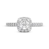 Thumbnail Image 3 of THE LEO Diamond Round-Cut Cushion Halo Engagement Ring 7/8 ct tw 14K White Gold