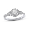 Thumbnail Image 1 of THE LEO Diamond Round-Cut Bypass Halo Engagement Ring 5/8 ct tw 14K White Gold