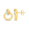 Thumbnail Image 3 of Diamond Circle Knot Earrings 1/5 ct tw 14K Yellow Gold Vermeil Sterling Silver