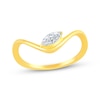 Thumbnail Image 1 of STUDIO BY KAY Marquise-Cut Lab-Grown Diamond Solitaire Wave Ring 1/5 ct tw 24K Yellow Gold Vermeil Sterling Silver (F/SI2)