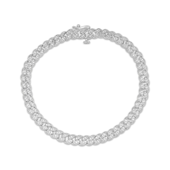 Diamond Chain Bracelet 1/2 ct tw Round-cut Sterling Silver 7.5"