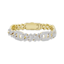Men's Diamond Chain Link Bracelet 4-1/2 ct tw 10K Yellow Gold 8.5"