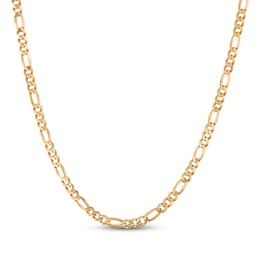 5.35mm Figaro Chain Necklace Solid 14K Yellow Gold 22"