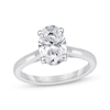 Thumbnail Image 1 of Now + Forever Lab-Grown Diamonds Oval-Cut Solitaire Hidden Halo Engagement Ring 2-1/5 ct tw 14K White Gold (F/SI2)