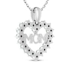 Thumbnail Image 3 of Lab-Created Emerald Heart "Mom" Necklace Sterling Silver 18"