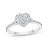 Thumbnail Image 1 of KAY Lab-Grown Diamonds Heart Halo Promise Ring 1/5 ct tw 10K White Gold