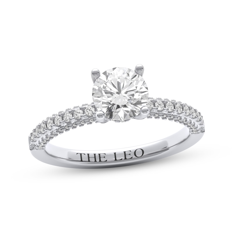 Main Image 1 of THE LEO Diamond Round-Cut Hidden Halo Engagement Ring 1-3/8 ct tw 14K White Gold