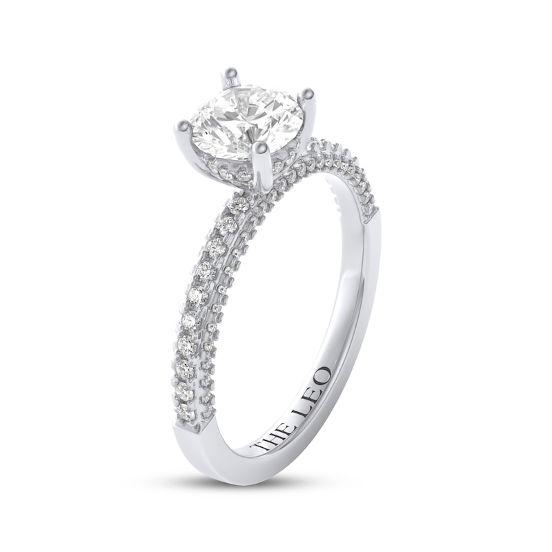 Main Image 2 of THE LEO Diamond Round-Cut Hidden Halo Engagement Ring 1-3/8 ct tw 14K White Gold