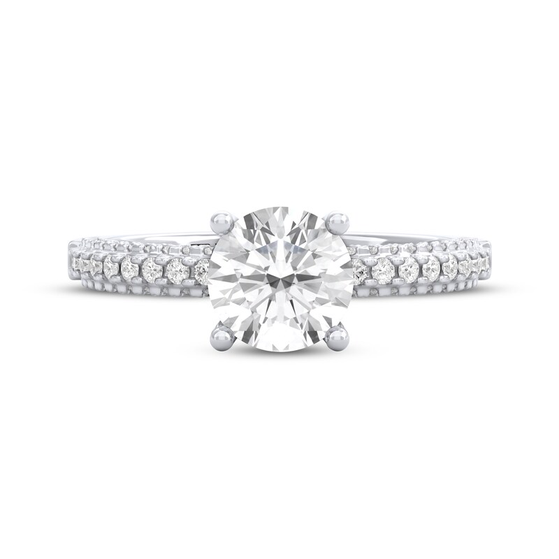 Main Image 3 of THE LEO Diamond Round-Cut Hidden Halo Engagement Ring 1-3/8 ct tw 14K White Gold